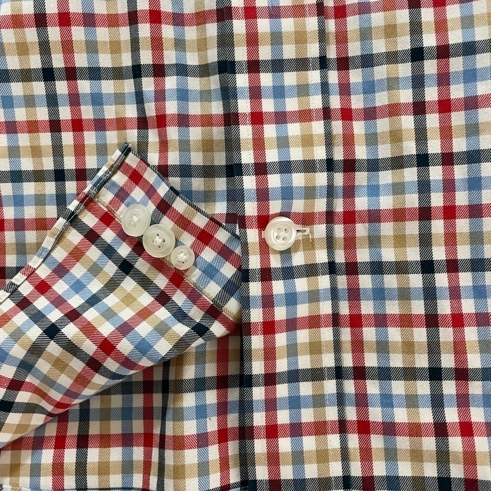 Duluth Trading Co Men's Medium Button Up Long Sleeve Shirt Multicolor Check - Picture 6 of 13